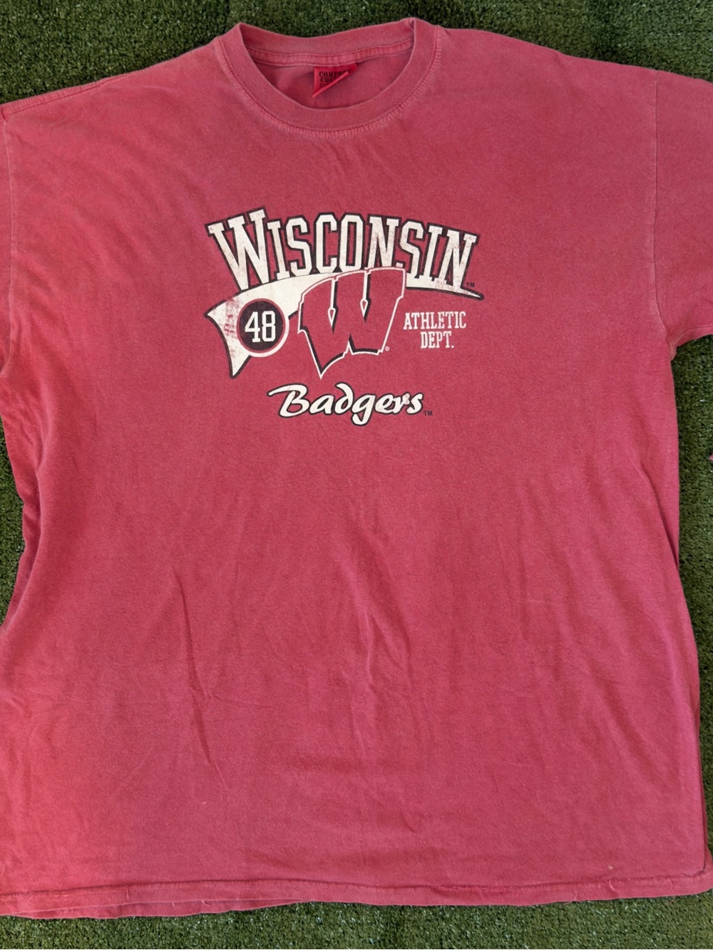 Comfort Colors Red Wisconsin Badgers Graphic Tee
